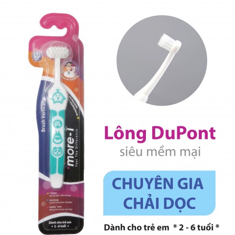 MT08 Bàn chải trẻ em màu xanh